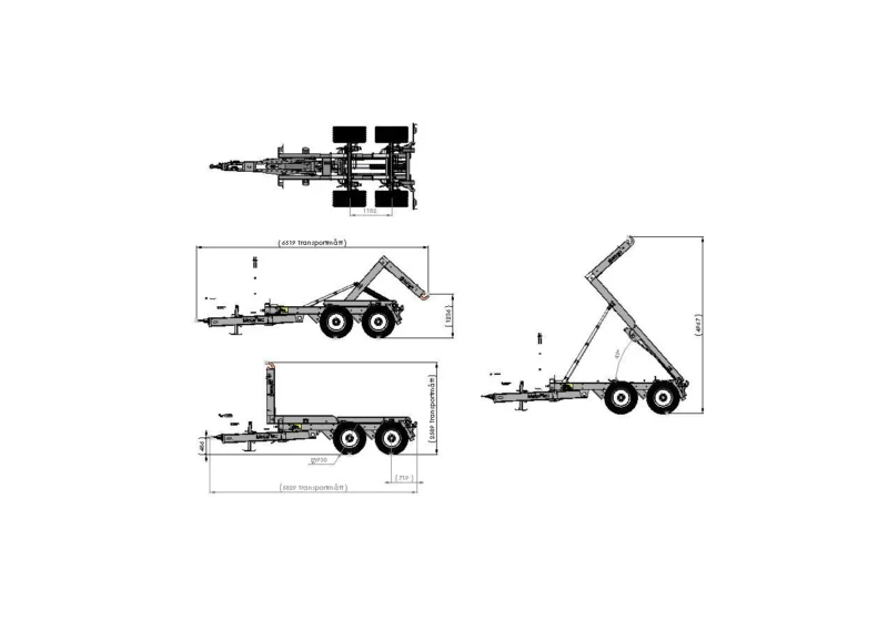 MF45 konkslift-haagis tasakaalustatud hüdrosüsteemiga, 455/40×22,5 - Image 4