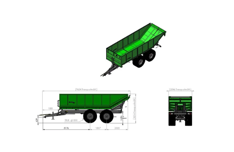 MQ75 Root Crop L7500 H1500 W2550 24 m³ - Image 2