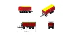 OL60 drop-down konteinerhaagis L6000 H1500 W2550 21 m³ - Pilt 5