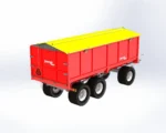 OL60 drop-down konteinerhaagis L6000 H1500 W2550 21 m³ - Pilt 3