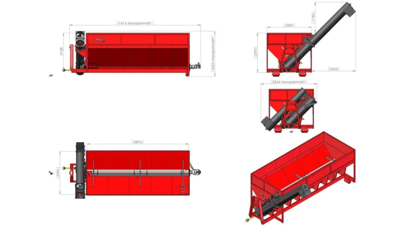 Viljakonteiner Grain Chaser L6000 H2000 W2550 24 m³ - Image 2