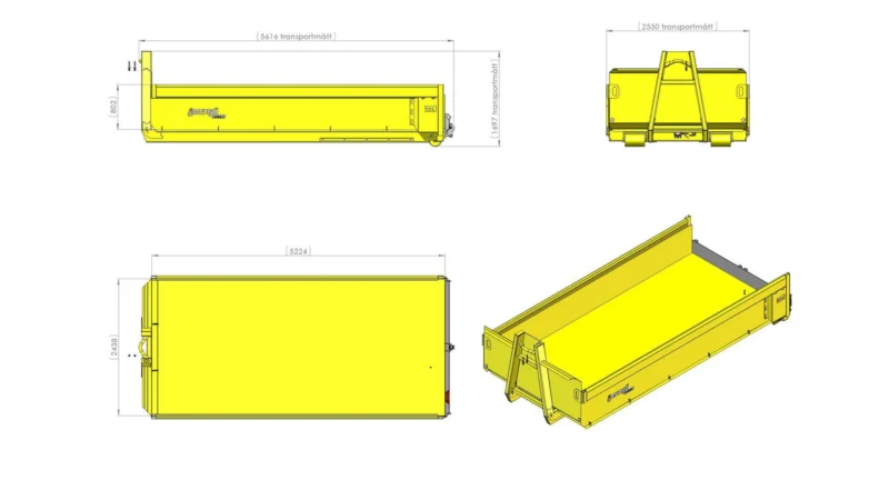 Pinnasekonteiner 8.1 L5200 H800 W2550 10m3 - Image 2