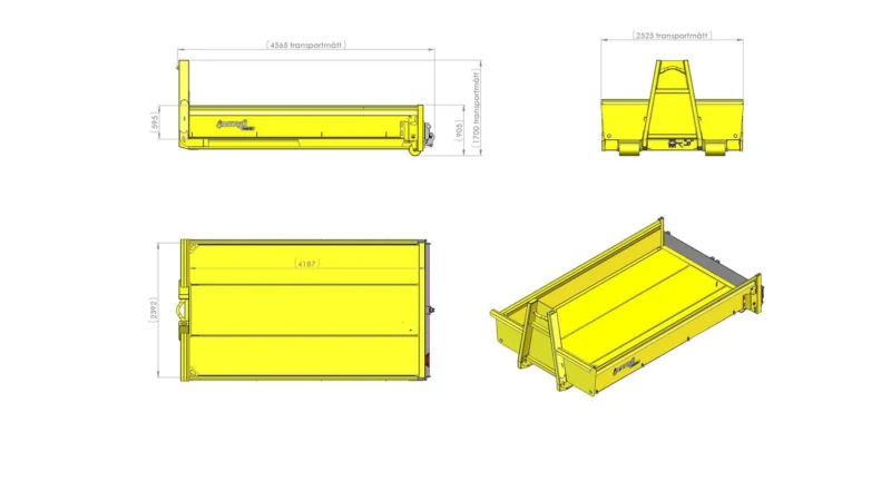 Pinnasekonteiner 3.5 L4165 H600 W2550 6,1m3 - Image 2