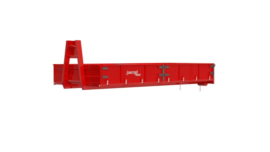 Avatavate külgedega konksliftkonteiner, L6000× H450 × W2550, 8,9 m³