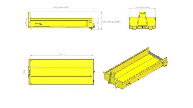 Pinnasekonteiner 3.5 L6000 H800 W2550 11,8m3 - Image 2