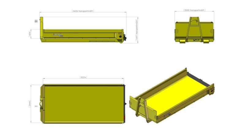 Pinnasekonteiner 6.1 L5200 H600 W2550 7,6m3 - Image 2