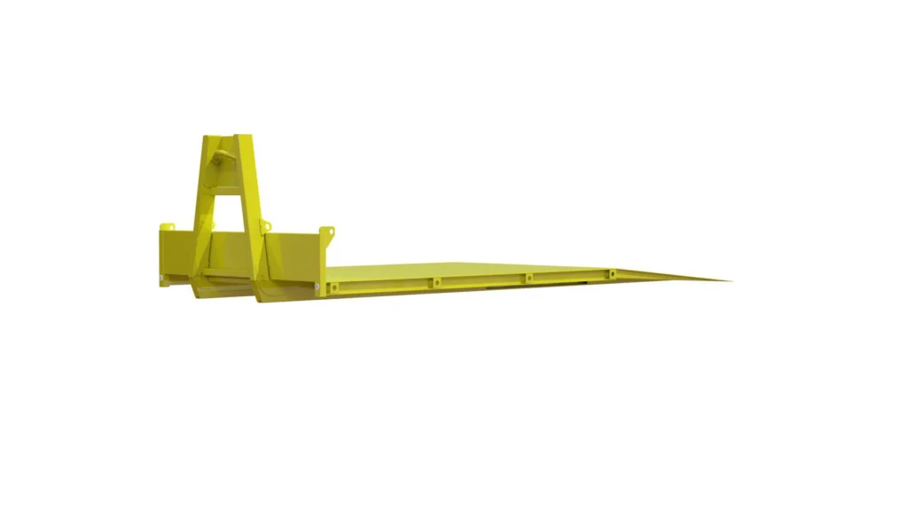 Masinate konteinerplatvorm rullikutega L6500 W2550,kaldenurk 6°