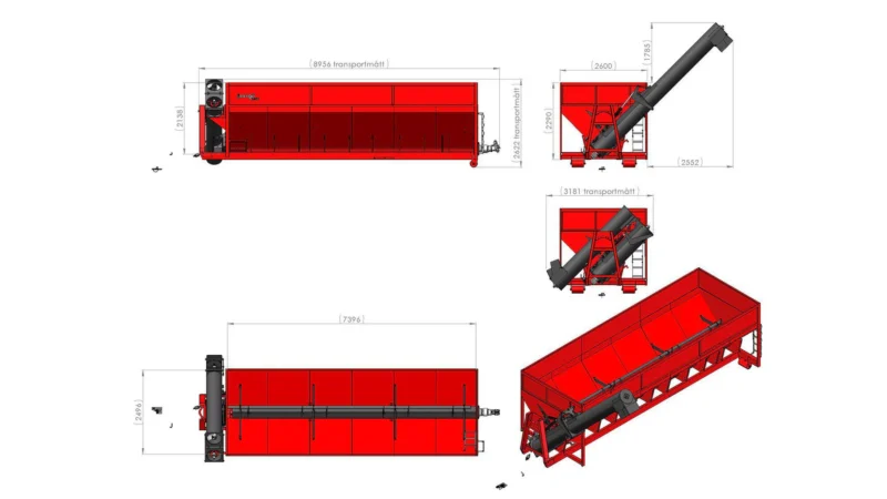 Viljakonteiner Grain Chaser L7500 H2000 W2550 30 m³ - Image 2