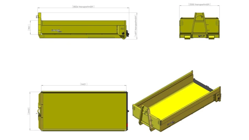 Pinnasekonteiner 6.1 L5400 H900 W2550 11,9m3 - Image 2
