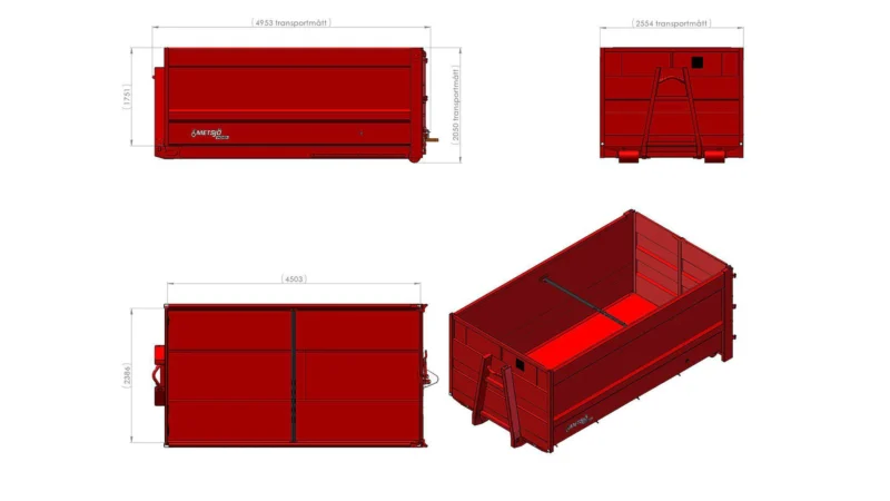Basic konteiner ustega L4600 H1750 W2550 19,3 m³ - Image 3