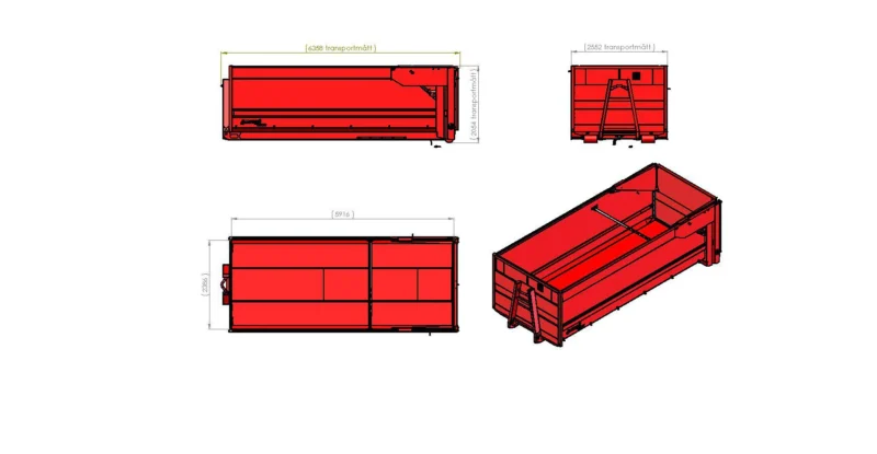 Eucon viljakonteiner L6000 H1750 W2550 25 m³ - Image 4