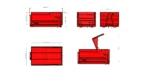 Eucon viljakonteiner L4165 H1750 W2550 17,5 m³ - Pilt 5