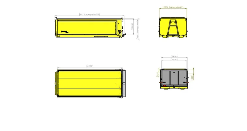Pinnasekonteiner 6.1 L6000 H1500 W2550 22m3 - Image 4