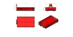 Avatavate külgedega konksliftkonteiner L4165 H600 W2550 6,1 m³ - Pilt 4