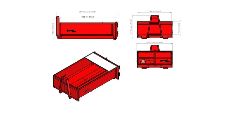 Pinnasekonteiner 6.1 L4165 H950 W2550 9,8m3 - Image 4
