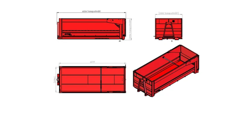Eucon viljakonteiner L6220 H1750 W2550 26 m³ - Image 4