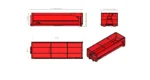 Eucon viljakonteiner L7720 H1750 W2550 32 m³ - Pilt 4