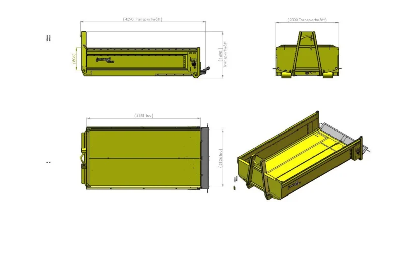 Pinnasekonteiner 6.1 L4165 H800 W2300 7,4m3 - Image 4
