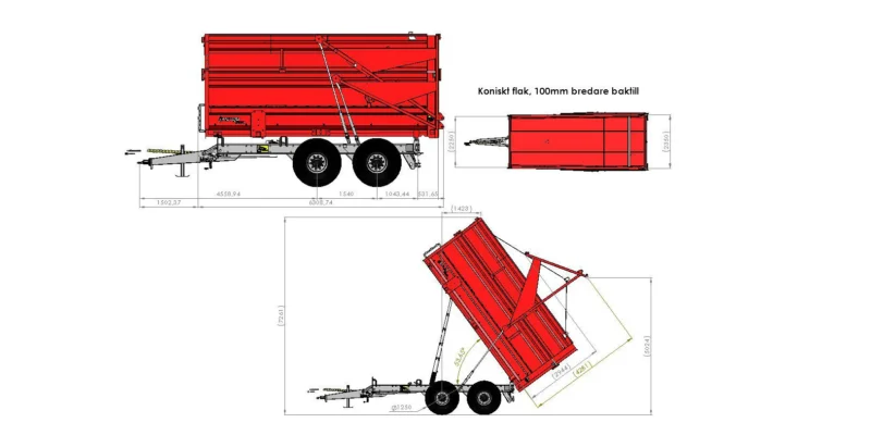 MQ60 Grain + Grass trailer L6000 H2500 W2550 35 m³ - Image 5