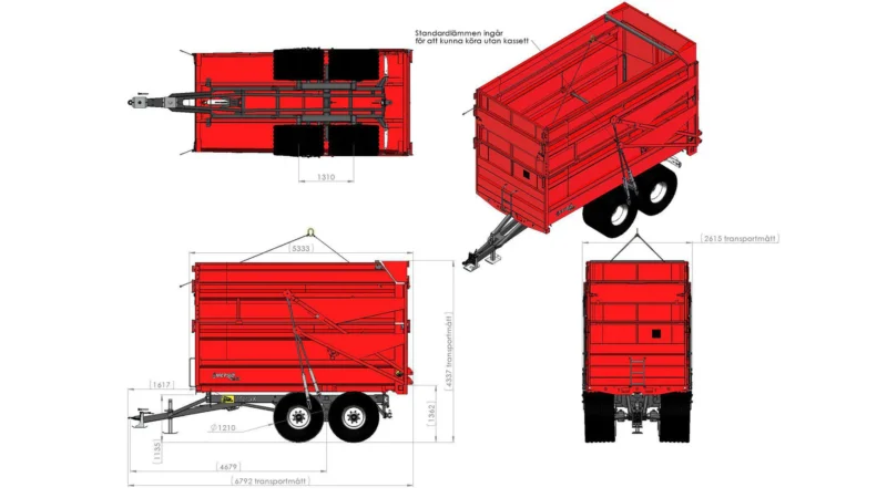 MetaX Wheat & Grass Trailer L5050 H3000 W2550 34,5 m³ - Image 4