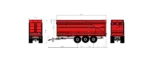 MQ95 3-teljeline silo- ja maisihaagis L9500 H3000 W2550 66m³ - Pilt 4
